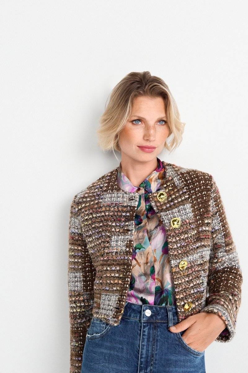 Eich & Royal Kurze Bouclé-Jacke Kauf eins, bekomm eins gratis