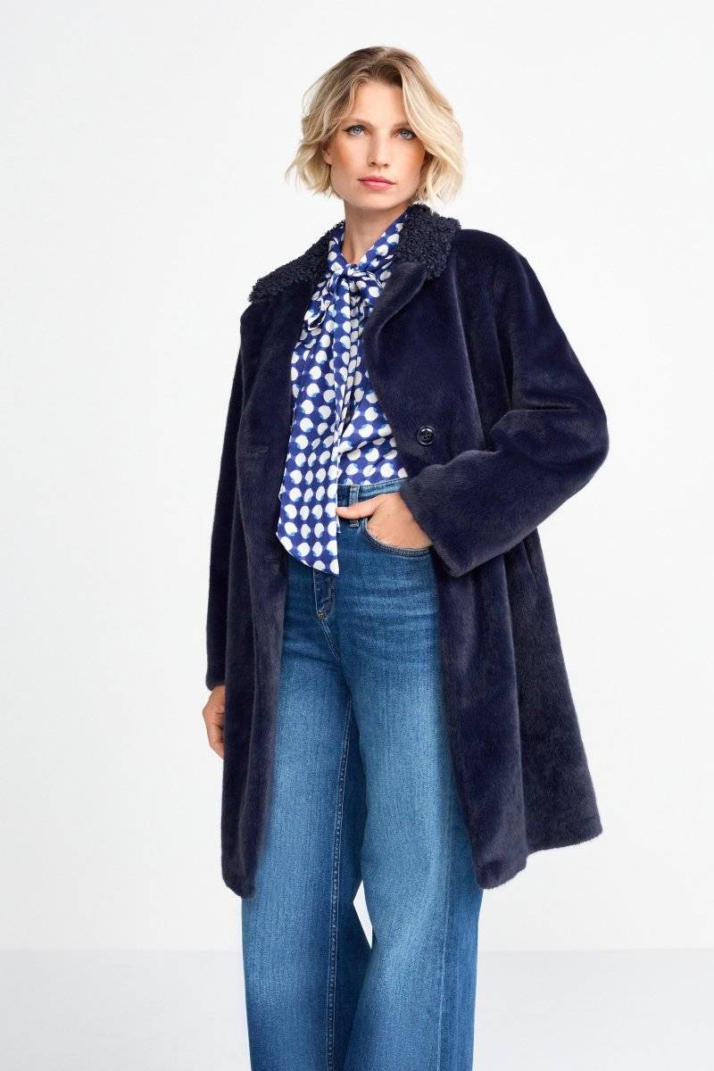 Eich & Royal Mantel aus weichem Fake Fur Begrenzte Freigabe