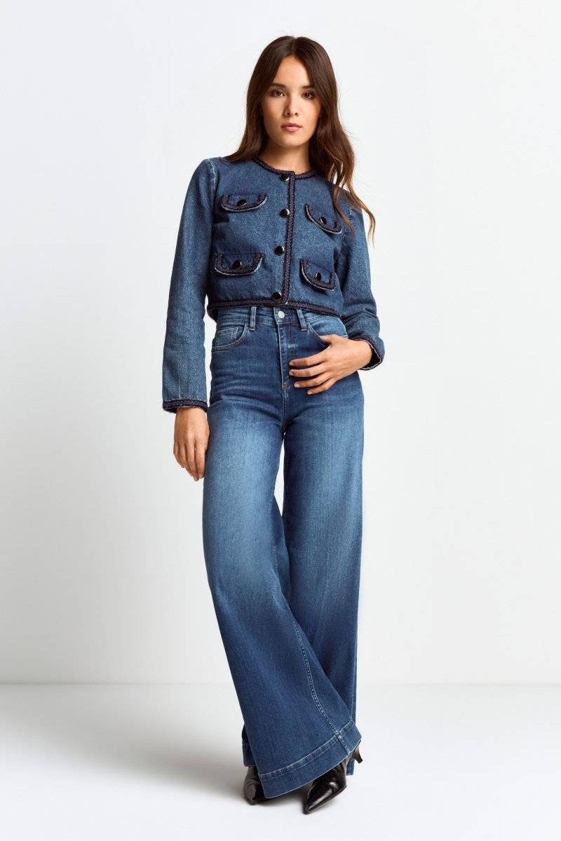 Eich & Royal Denim-Jacke mit Zierborten Letzte 2 Tage