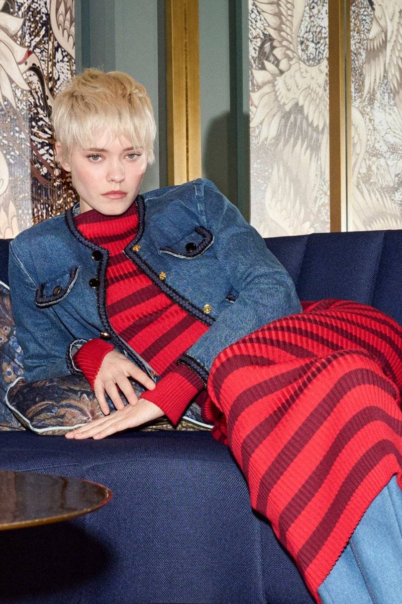Eich & Royal Denim-Jacke mit Zierborten Letzte 2 Tage