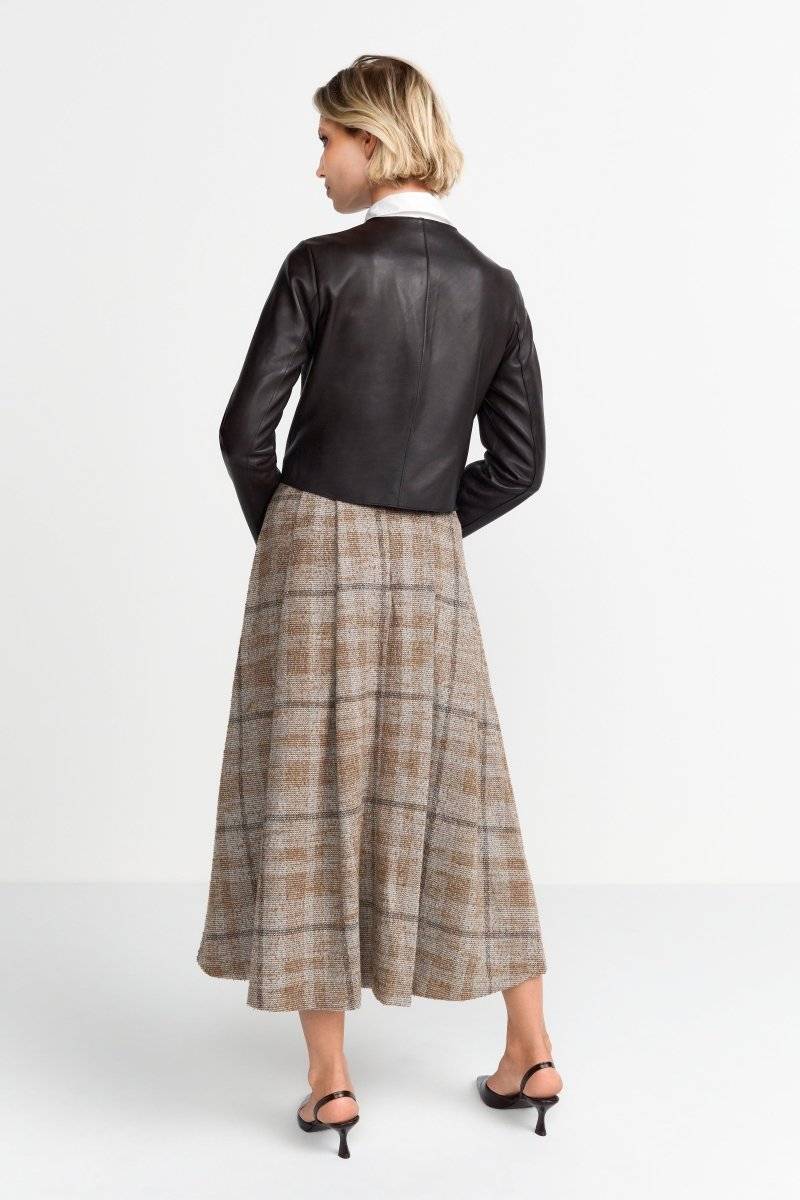 Eich & Royal Kurze Lederjacke mit Druckknöpfen Nur noch ein Tag übrig