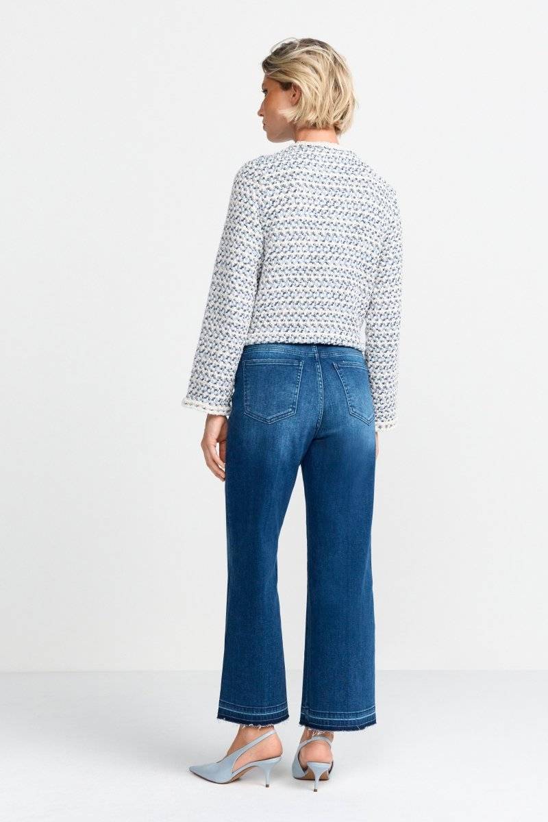 Eich & Royal Kurze Bouclé-Jacke in Blauweiß Riesige Rabatte