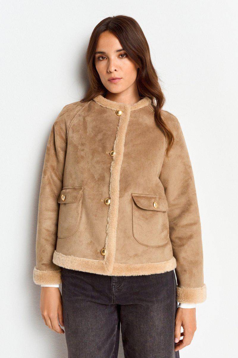 Eich & Royal Kurze Jacke in Wildlederoptik Clearance-Verkauf