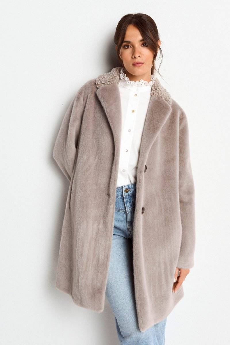 Eich & Royal Mantel aus weichem Fake Fur Begrenzt auf 3 Tage