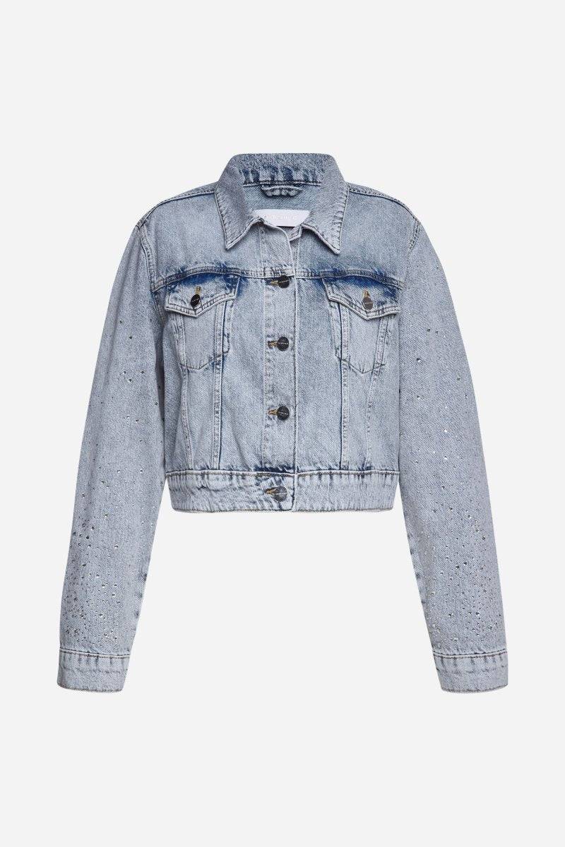 Eich & Royal Denim-Jacke mit Strassdetails im Angebot
