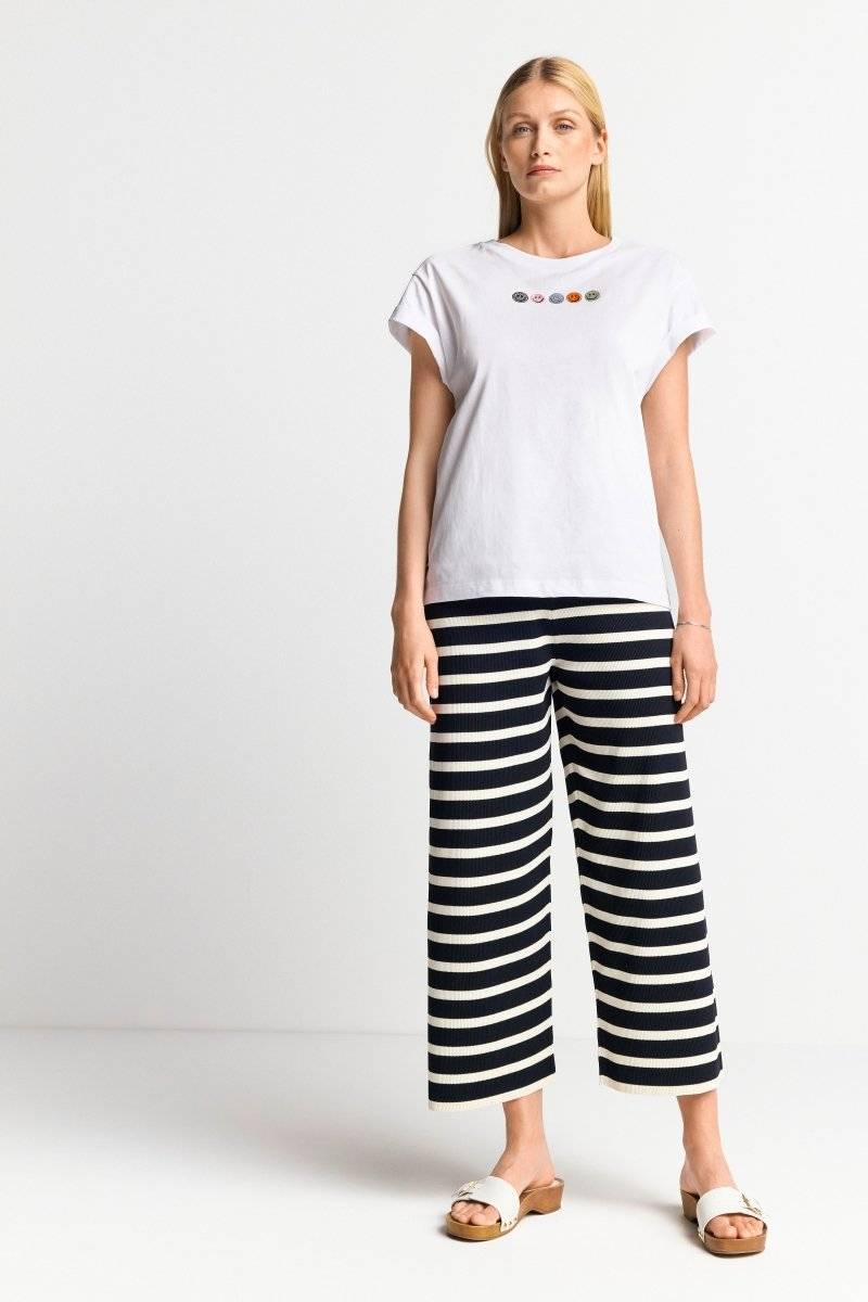 Eich & Royal Gestreifte Strick-Culotte Saisonale Angebote