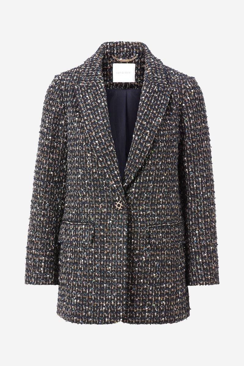 Eich & Royal Bouclé-Blazer mit Statement-Knopf Tiefpreis