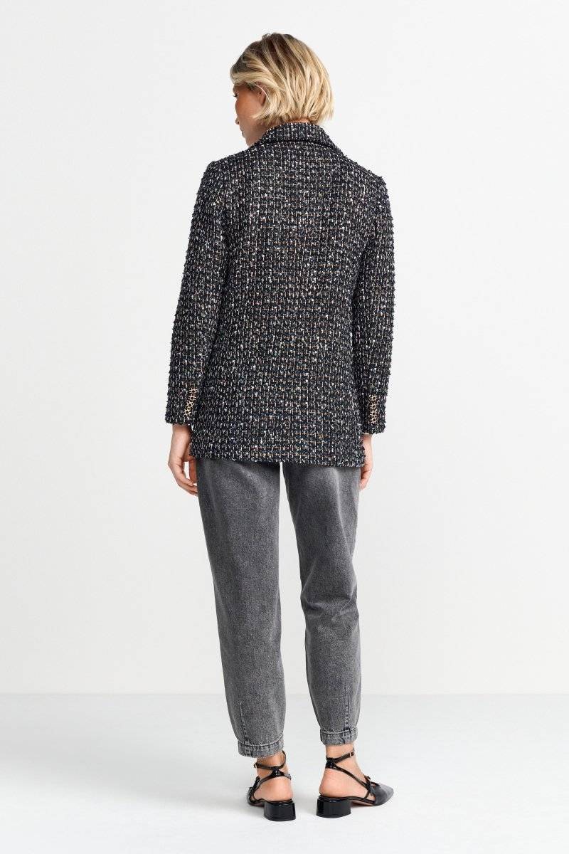 Eich & Royal Bouclé-Blazer mit Statement-Knopf Tiefpreis