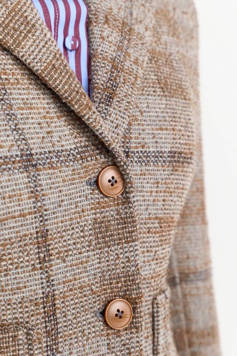Eich & Royal Taillierter Blazer mit Karomuster Super Sparpreis