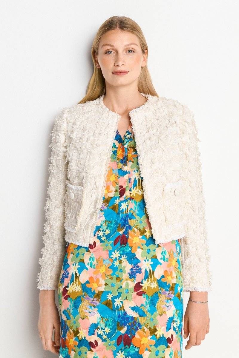 Eich & Royal Kurze Jacke mit fransiger Struktur Neueste Stile
