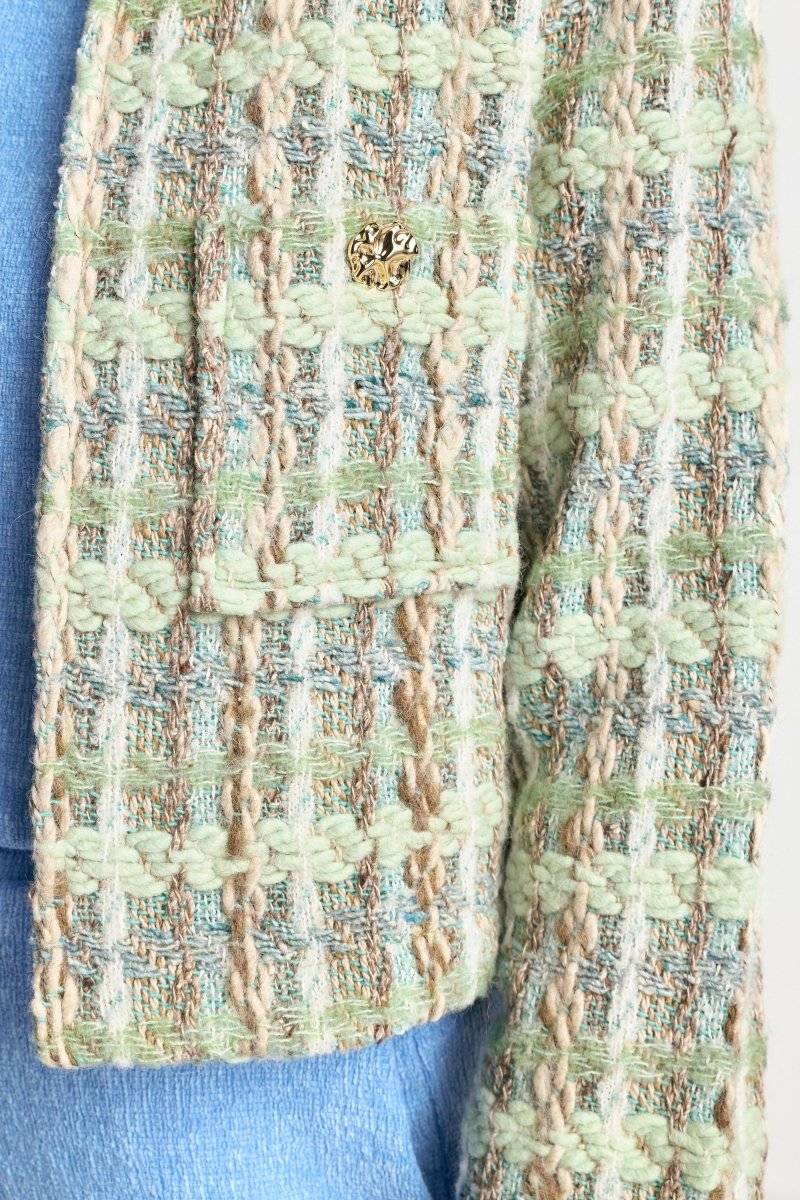 Eich & Royal Bouclé-Jacke mit Rundhalsausschnitt Letzter Tag