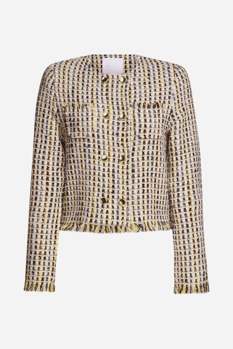 Eich & Royal Bouclé-Jacke mit Fransen Bis zu 50% Rabatt