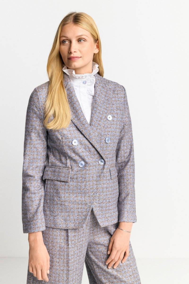 Eich & Royal Karierter Wollblazer mit Reverskragen Bis zu 60% Rabatt
