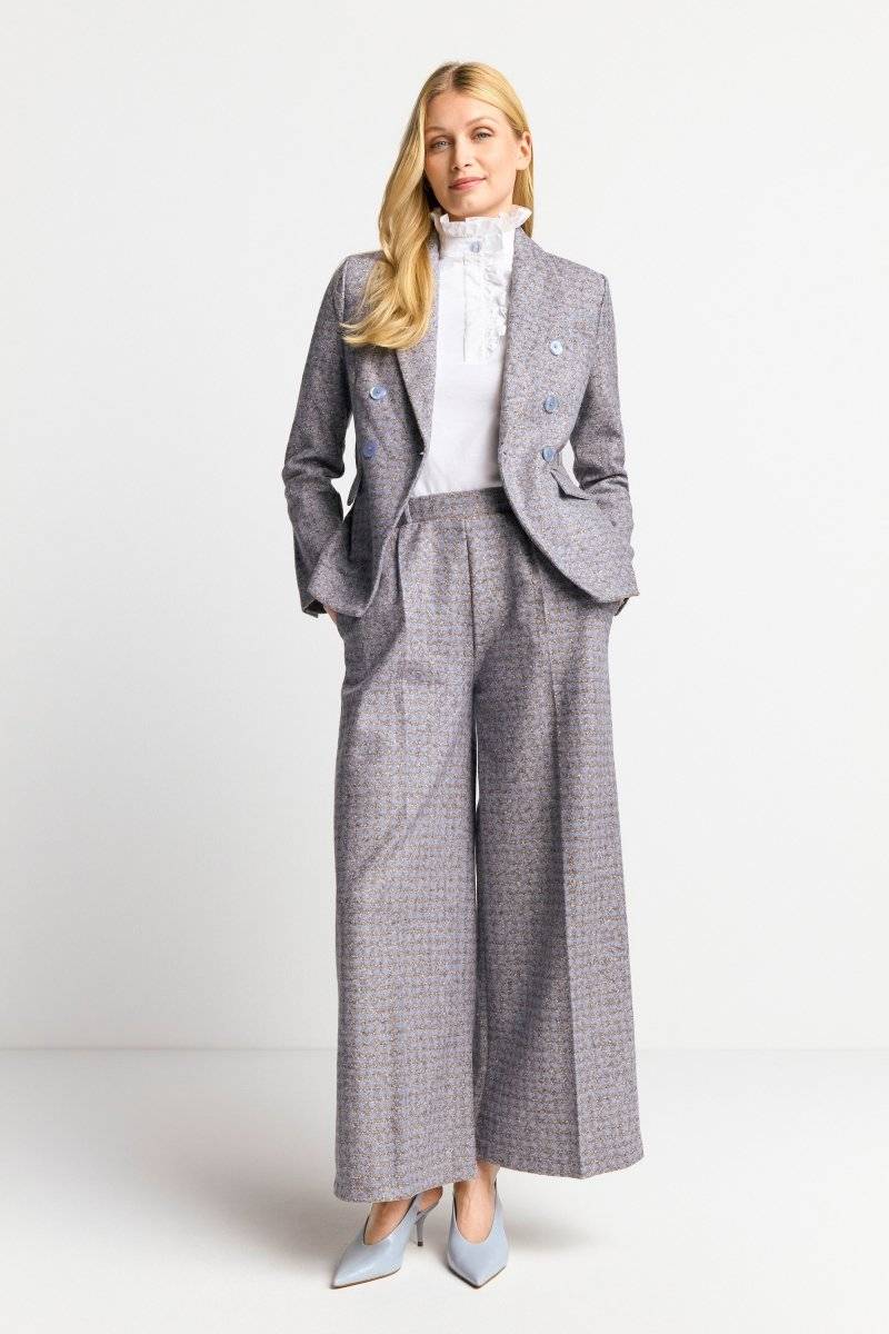 Eich & Royal Karierter Wollblazer mit Reverskragen Bis zu 60% Rabatt