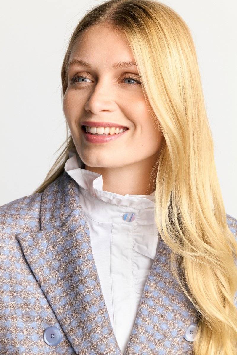 Eich & Royal Karierter Wollblazer mit Reverskragen Bis zu 60% Rabatt