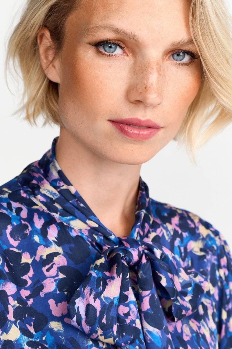 Eich & Royal Schluppenbluse mit Leo-Print Online