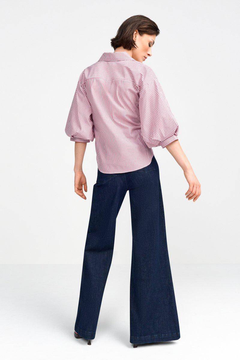 Eich & Royal Wickelbluse mit V-Neck und Streifen Auslauf