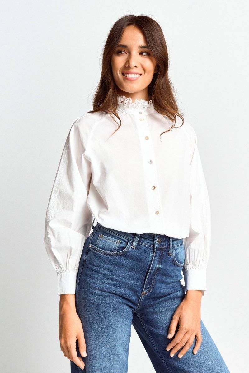 Eich & Royal Bluse mit Rüschenkragen im Angebot