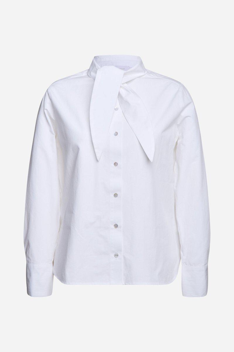 Eich & Royal Weiße Bluse mit Bindekragen Fabrik Onlineshop