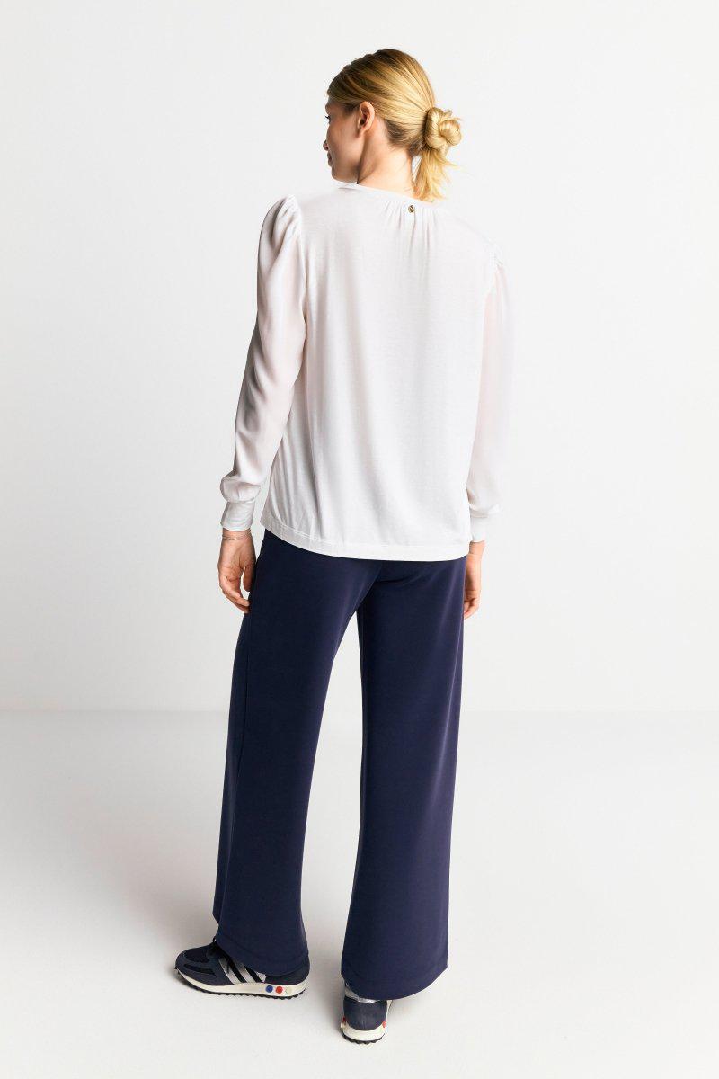 Eich & Royal Chiffonbluse mit Rundhalsausschnitt Fabrikpreis