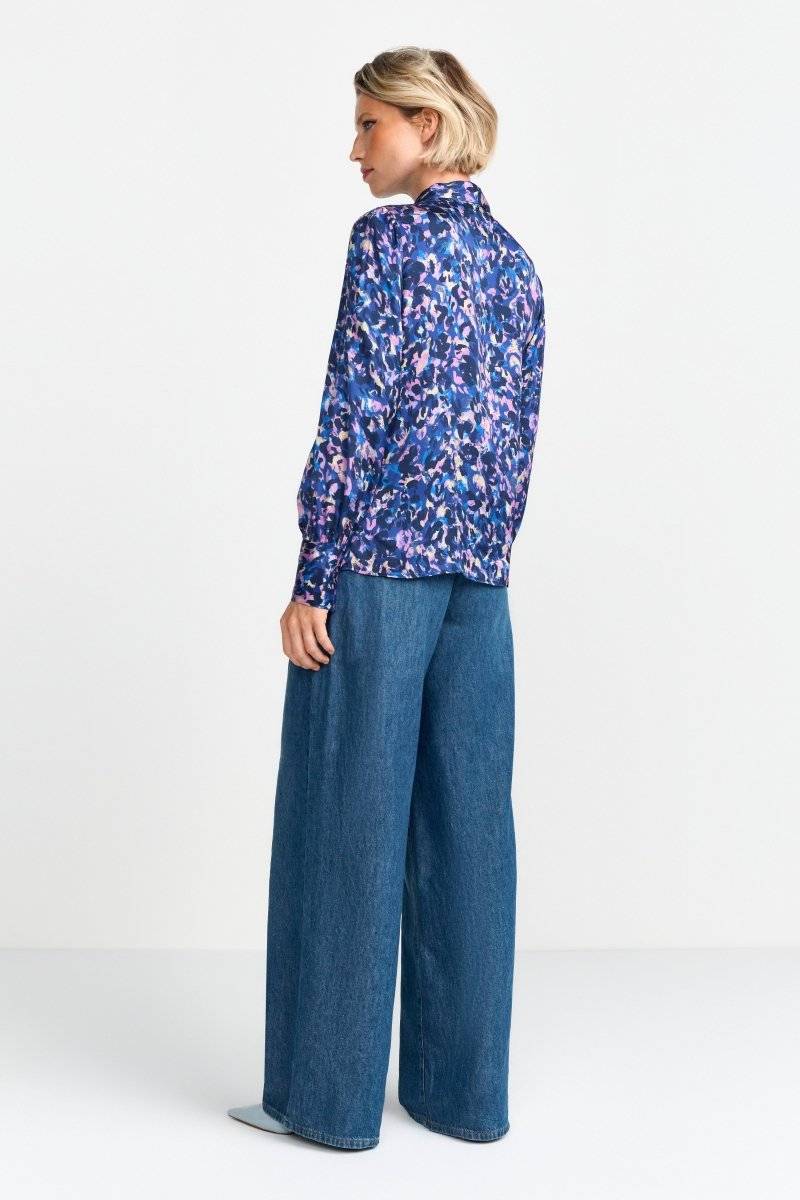 Eich & Royal Schluppenbluse mit Leo-Print Preisnachlass