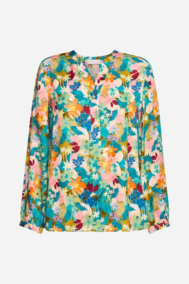 Eich & Royal V-Neck-Bluse mit Knöpfen Zeitlich begrenztes Angebot