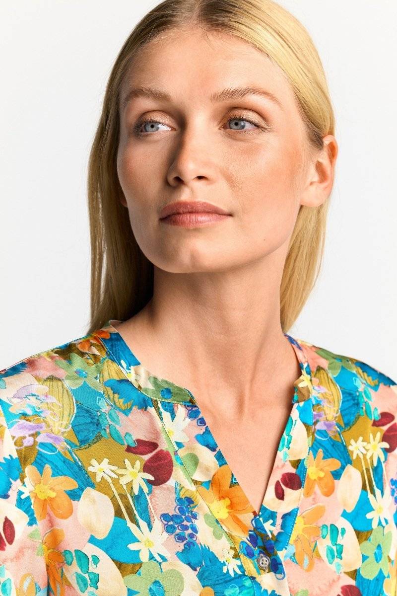 Eich & Royal V-Neck-Bluse mit Knöpfen Zeitlich begrenztes Angebot