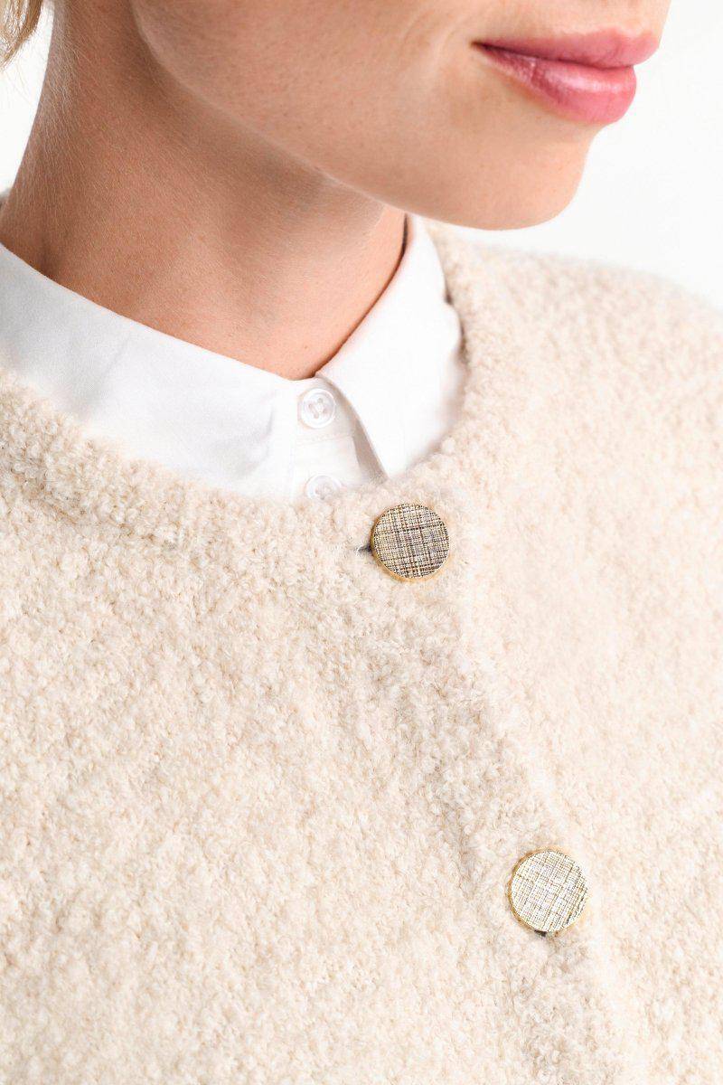 Eich & Royal Cardigan mit goldfarbenen Knöpfen Blitzangebot
