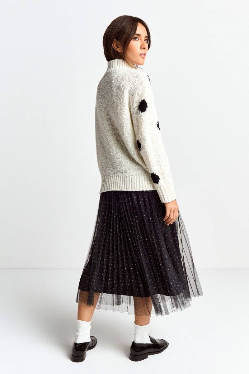 Eich & Royal Pullover mit blauen Polka Dots Räumungsverkauf