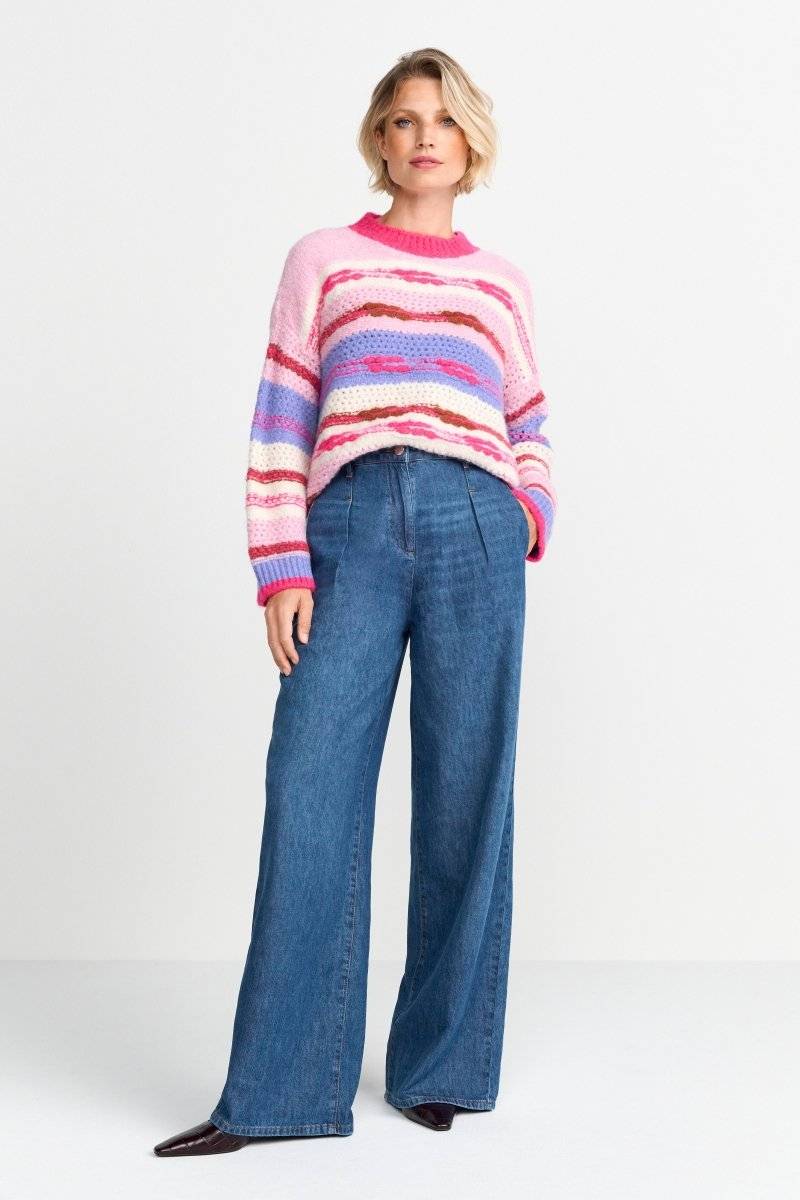 Eich & Royal Pullover in Colour-Blocking-Optik Auslauf