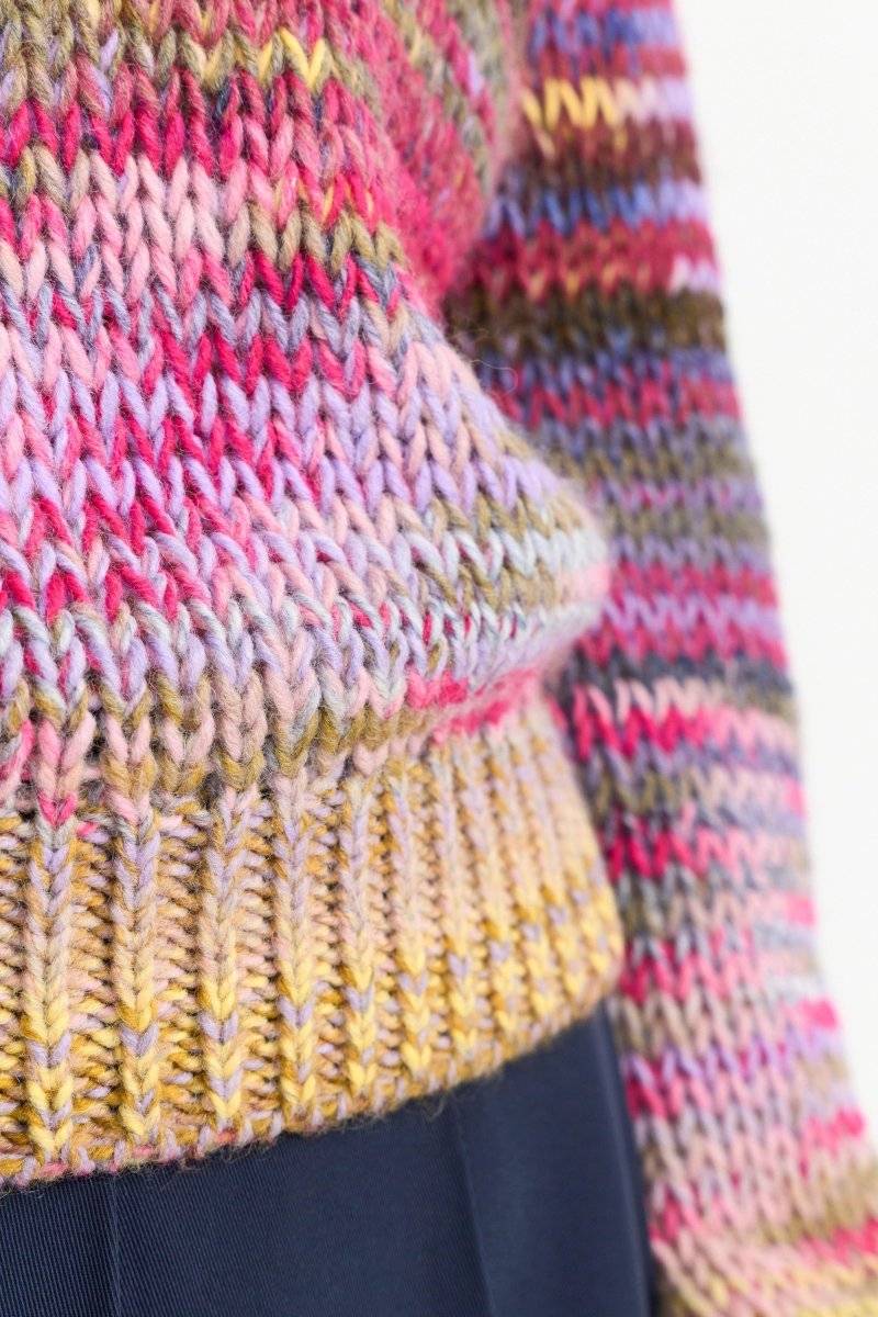 Eich & Royal Pullover aus buntem Melange-Strick Verkauf