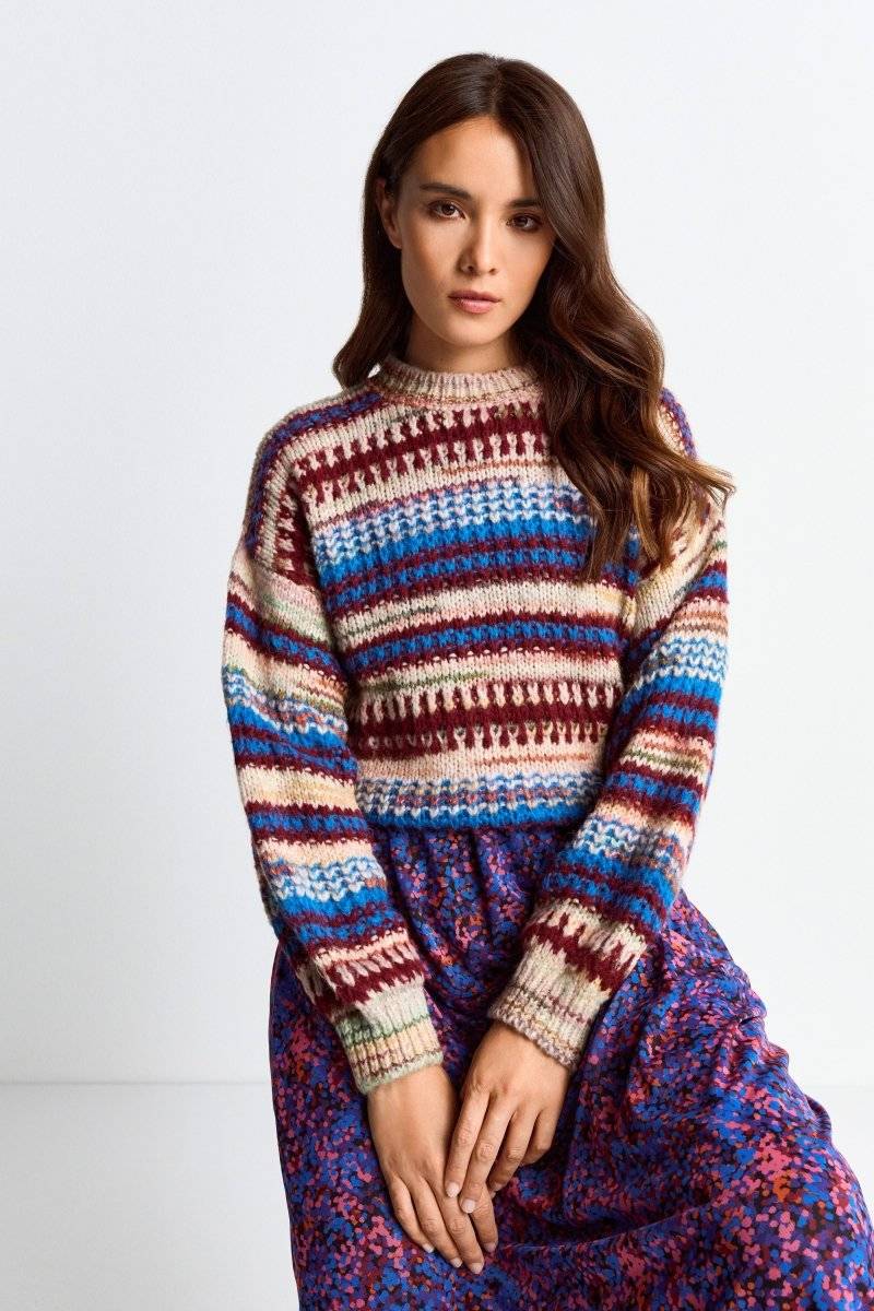 Eich & Royal Pullover mit bunten Streifen Meist gekauft