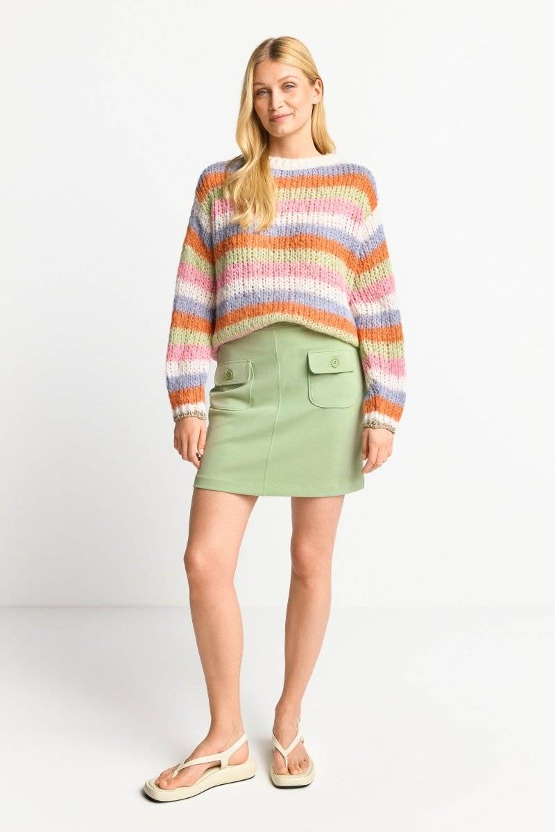 Eich & Royal Gestreifter Grobstrickpullover Fabrikpreis