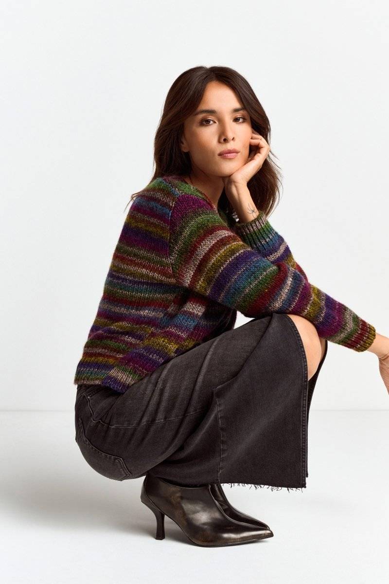 Eich & Royal Cardigan mit bunten Kristallknöpfen Rabatt