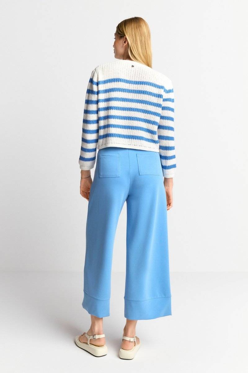 Eich & Royal Gestreifter Cardigan mit Kristallknöpfen Begrenztes Angebot