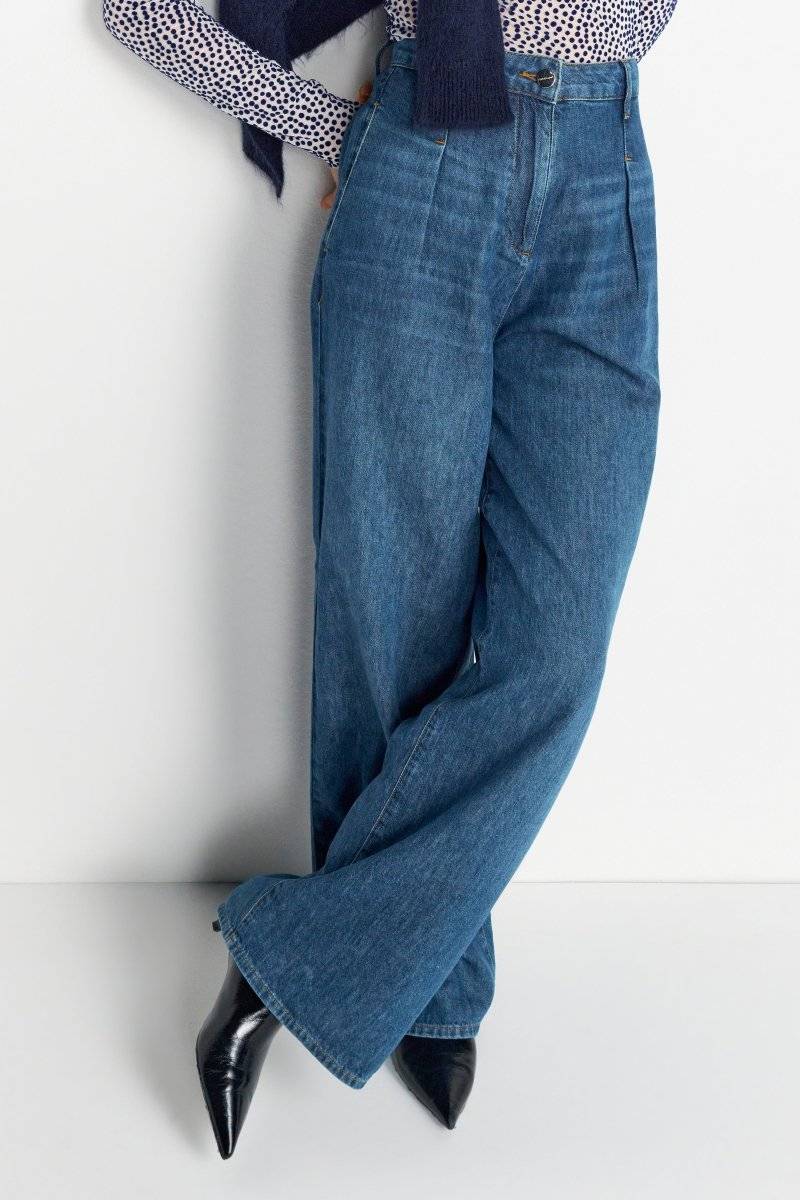 Eich & Royal Wide Leg Denim mit hoher Taille Preisnachlass