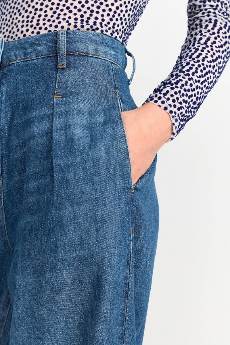 Eich & Royal Wide Leg Denim mit hoher Taille Preisnachlass