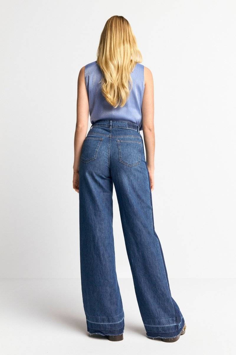 Eich & Royal Wide Leg Denim mit Seitenstreifen Heißer Verkauf