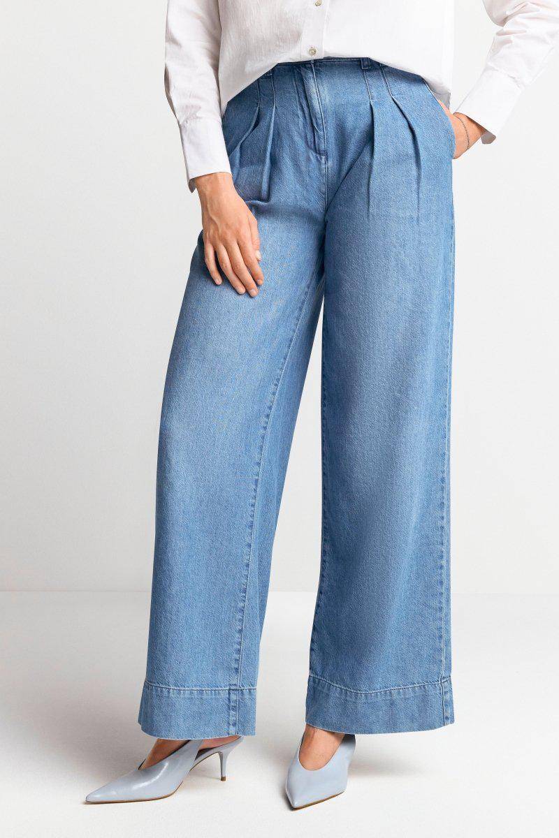 Eich & Royal Wide Leg Denim mit Bundfalten Exklusive Angebote