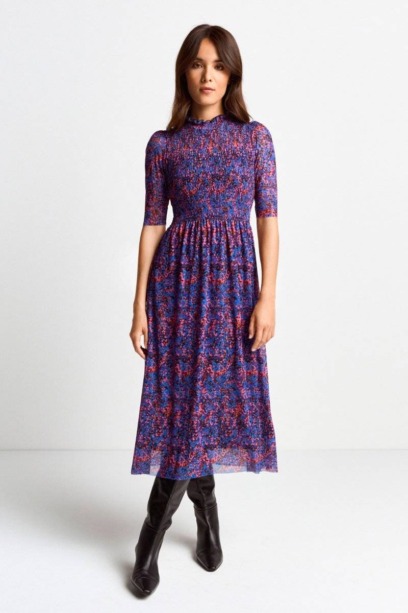 Eich & Royal Meshkleid mit Rüschenkragen Sonderangebot der Fabrik