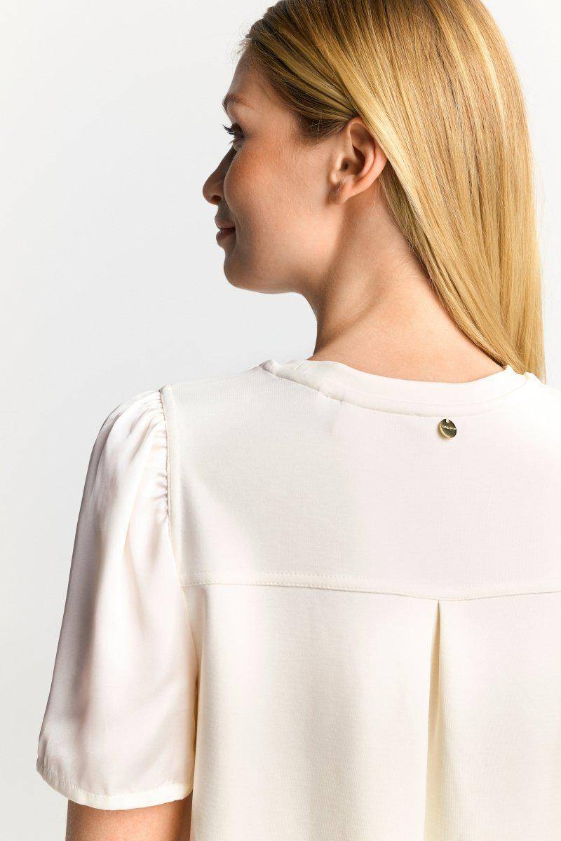 Eich & Royal Minikleid mit seidigen Puffärmeln Black Friday Preise