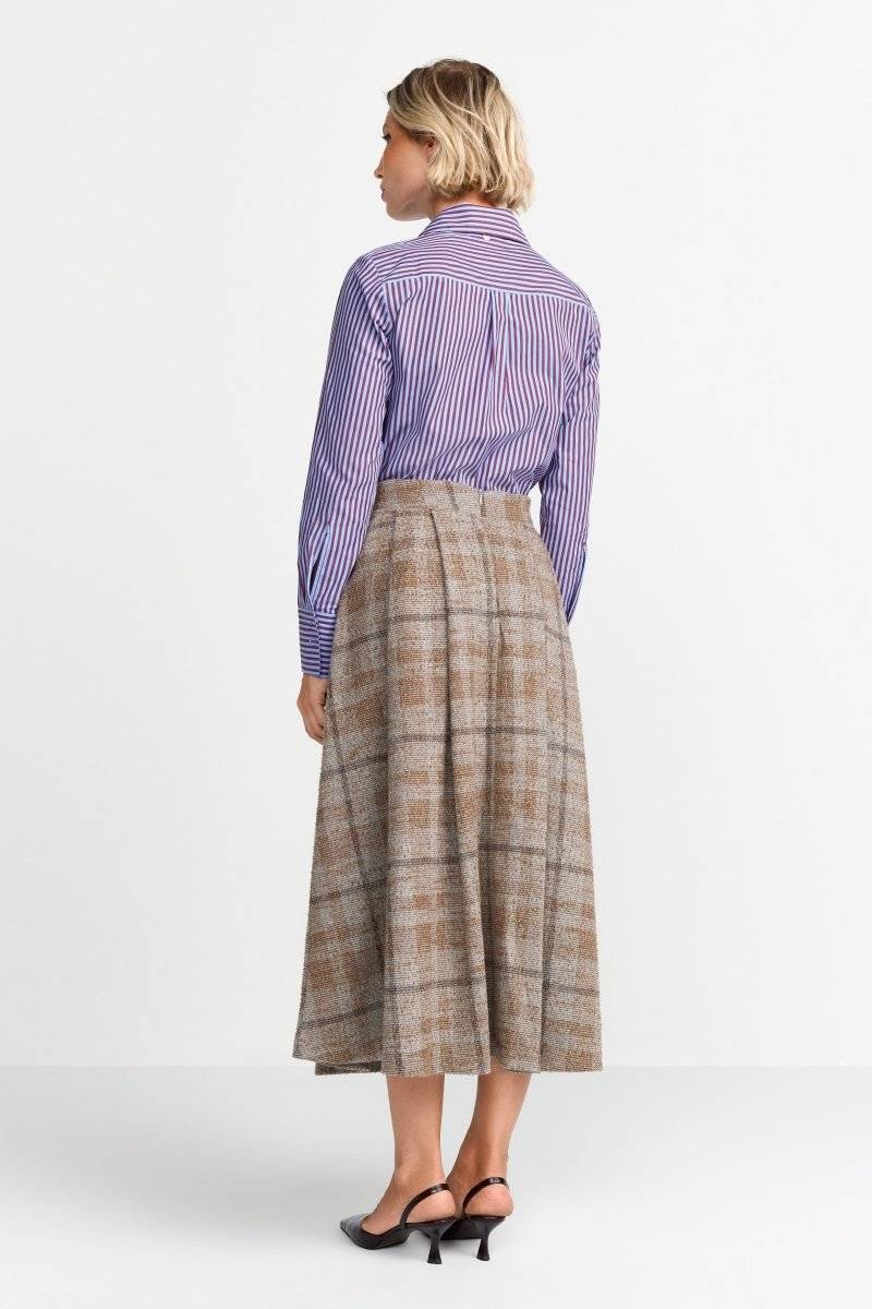 Eich & Royal Karierter High-Waist-Midirock Muttertagsangebot