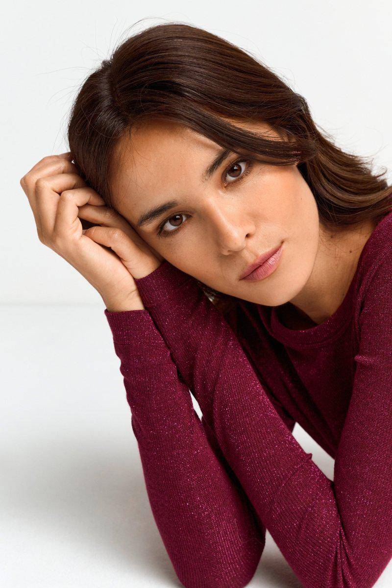 Eich & Royal Longsleeve mit Glitzereffekt Begrenzte Freigabe