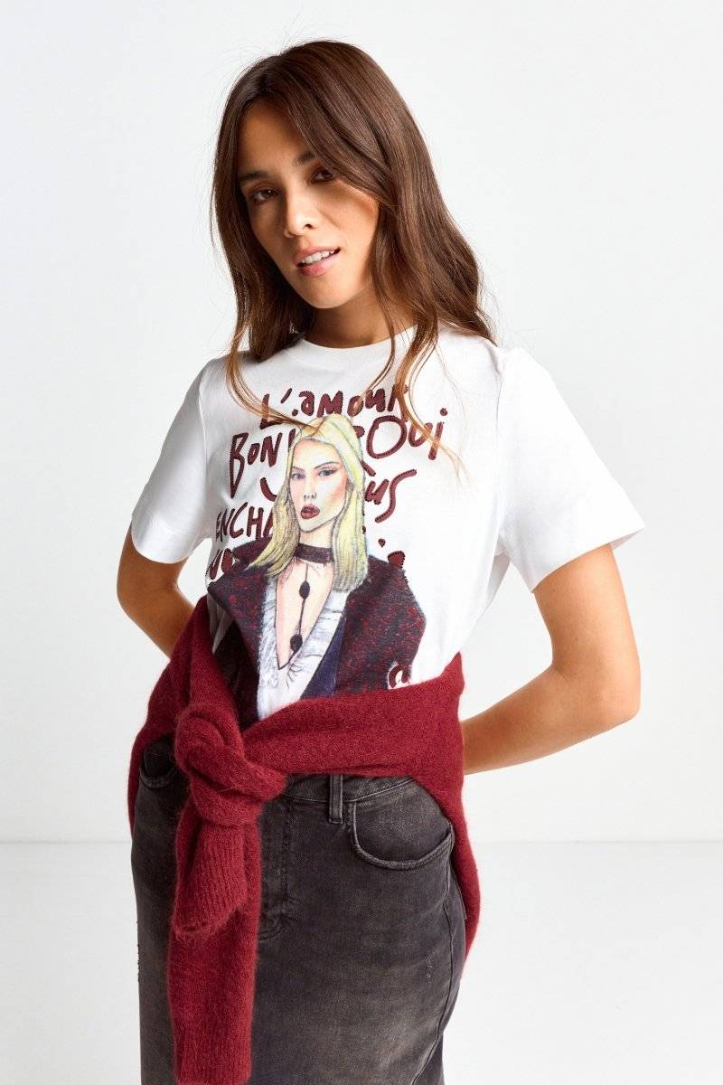 Eich & Royal T-Shirt mit Fashion-Illustration JETZT KAUFEN