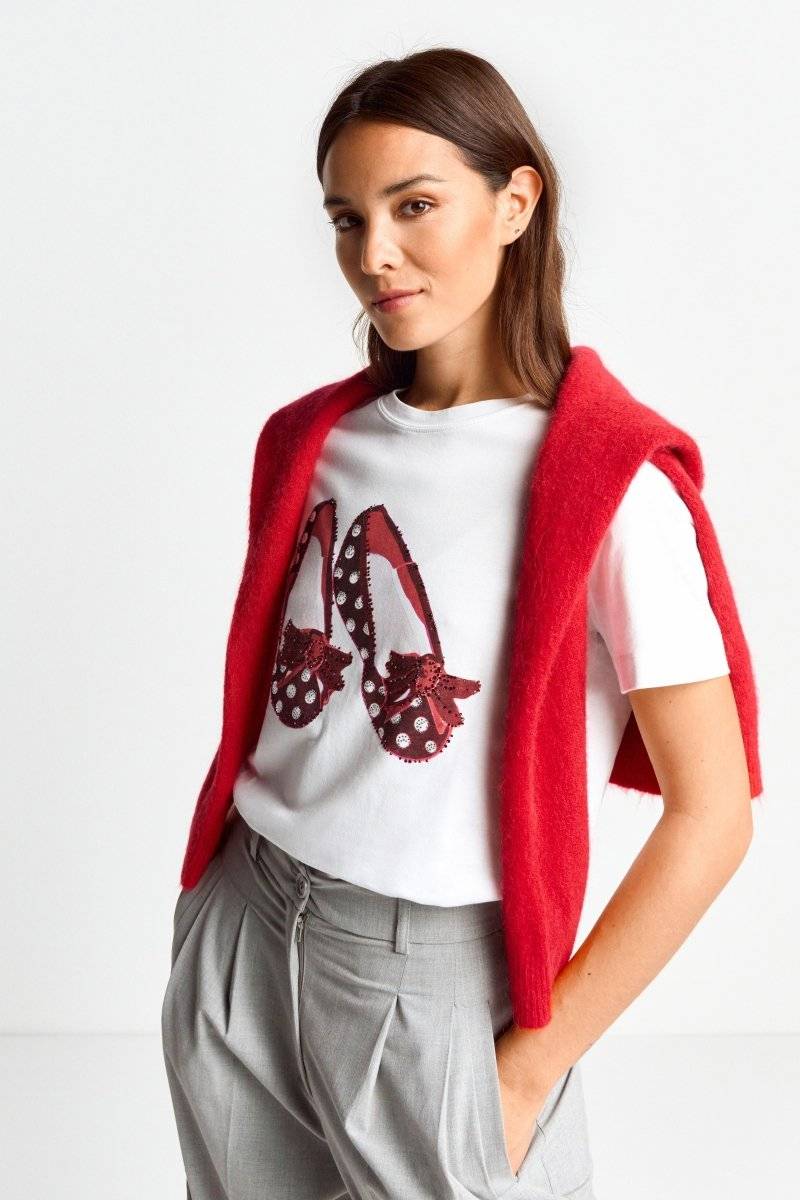 Eich & Royal T-Shirt mit Strassdetails Zeitbegrenzte Promotion