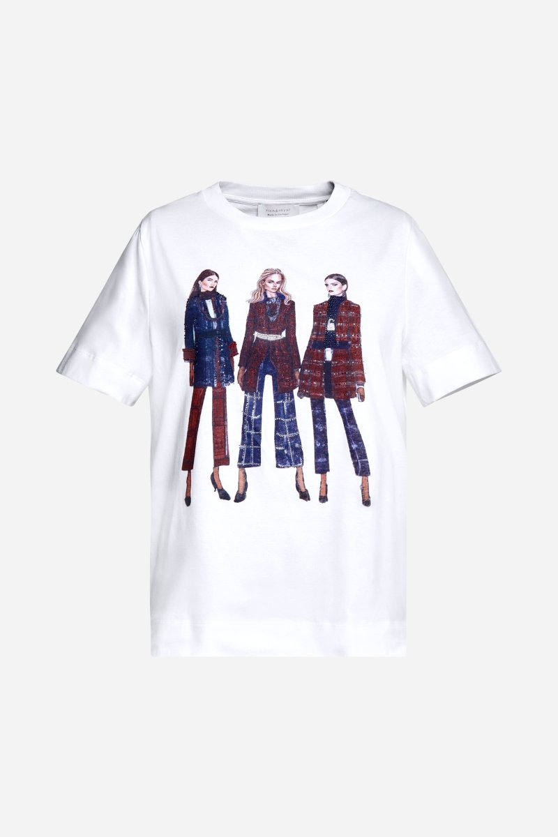 Eich & Royal Weißes T-Shirt mit Crew-Neck Outlet