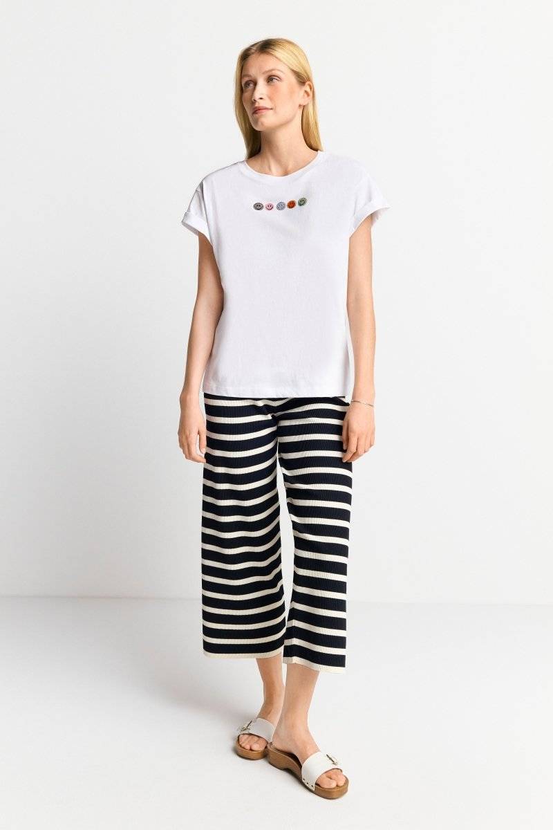 Eich & Royal T-Shirt mit Strass-Applikationen Limitierter Zeitrabatt