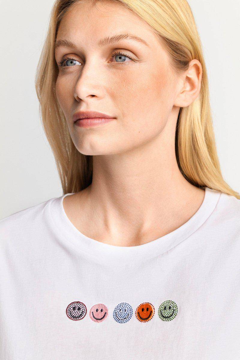 Eich & Royal T-Shirt mit Strass-Applikationen Limitierter Zeitrabatt