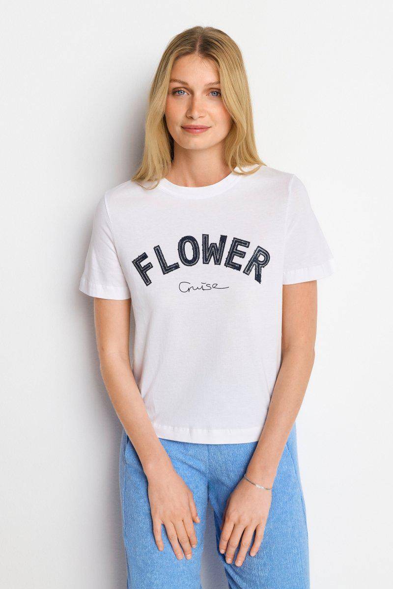Eich & Royal T-Shirt mit Strassverzierung Fabrikpreis