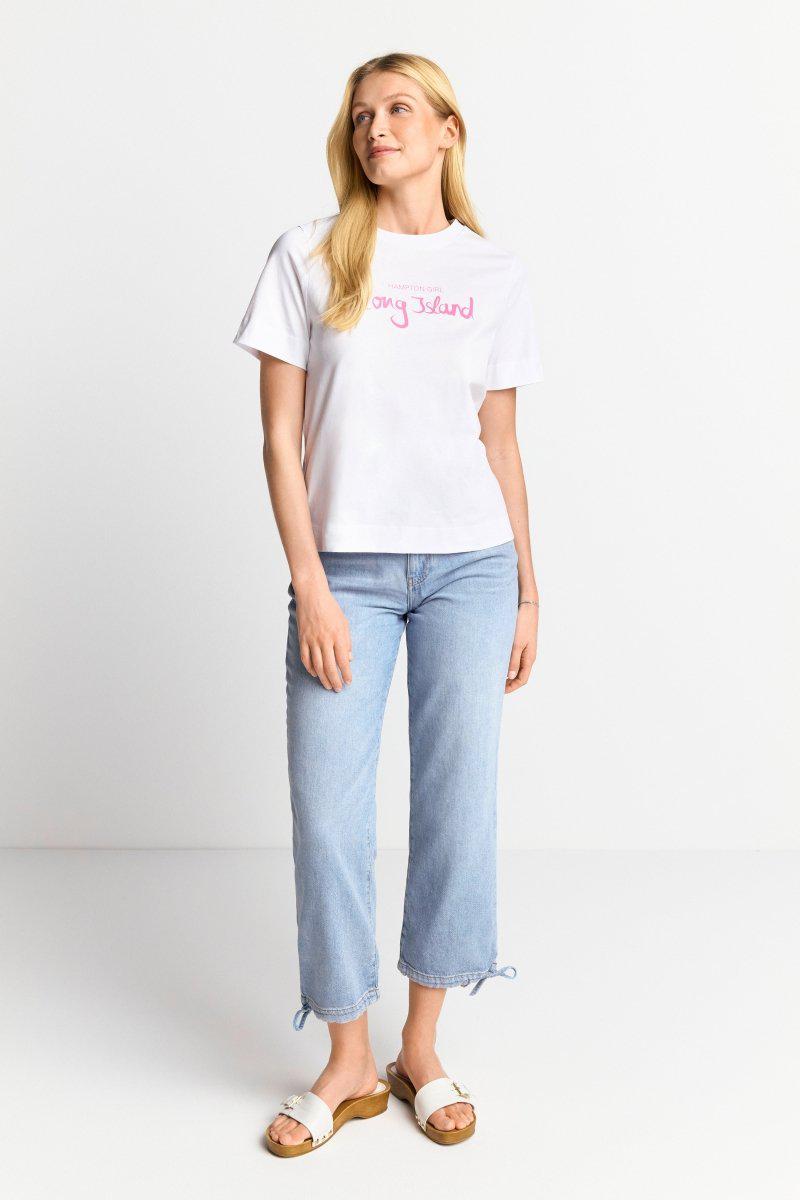 Eich & Royal Weißes T-Shirt mit Schriftzug Cyber Monday